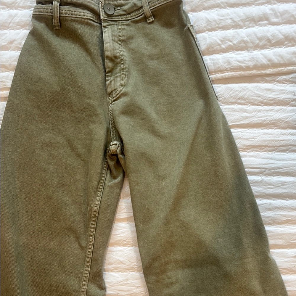 Zara wide leg Olive Green Pants